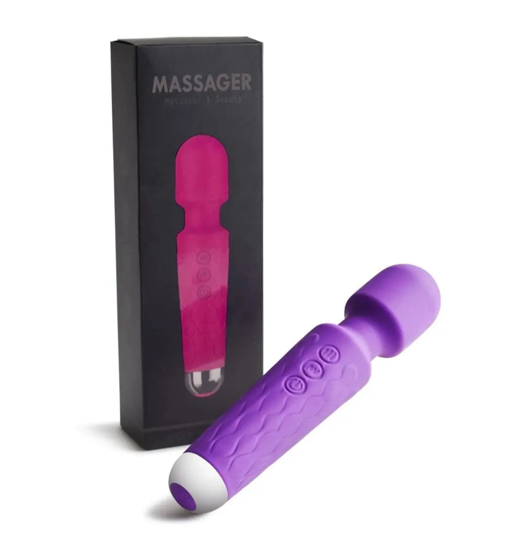 8-Inch Personal Wellness Wand - Rechargeable Silicone Body Massager