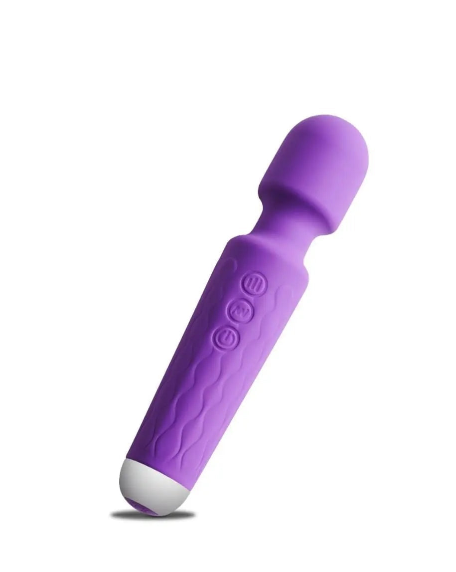 8-Inch Personal Wellness Wand - Rechargeable Silicone Body Massager