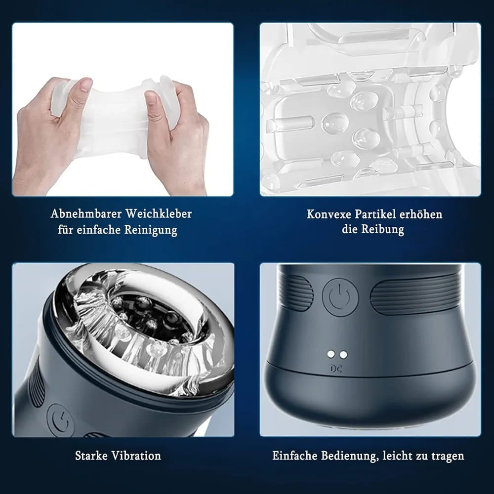 Automatic Personal Wellness Device – 10-Mode Silicone Sonic Massager for Men