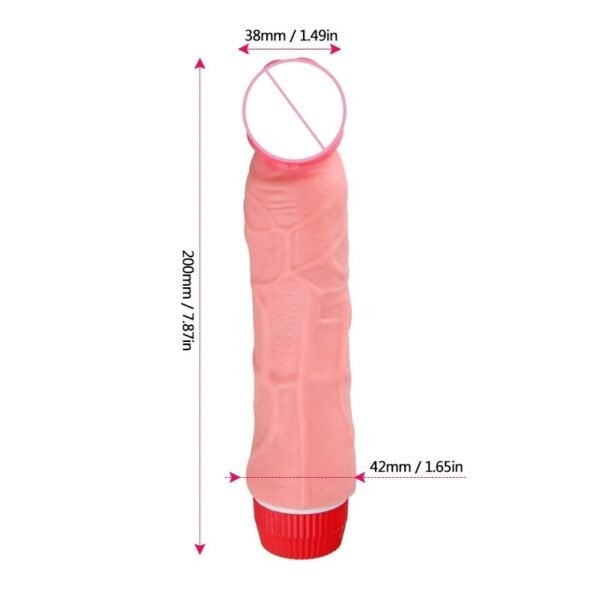 7-Inch Contoured Texture Personal Wellness Device - Adjustable Vibrating Silicone Massager