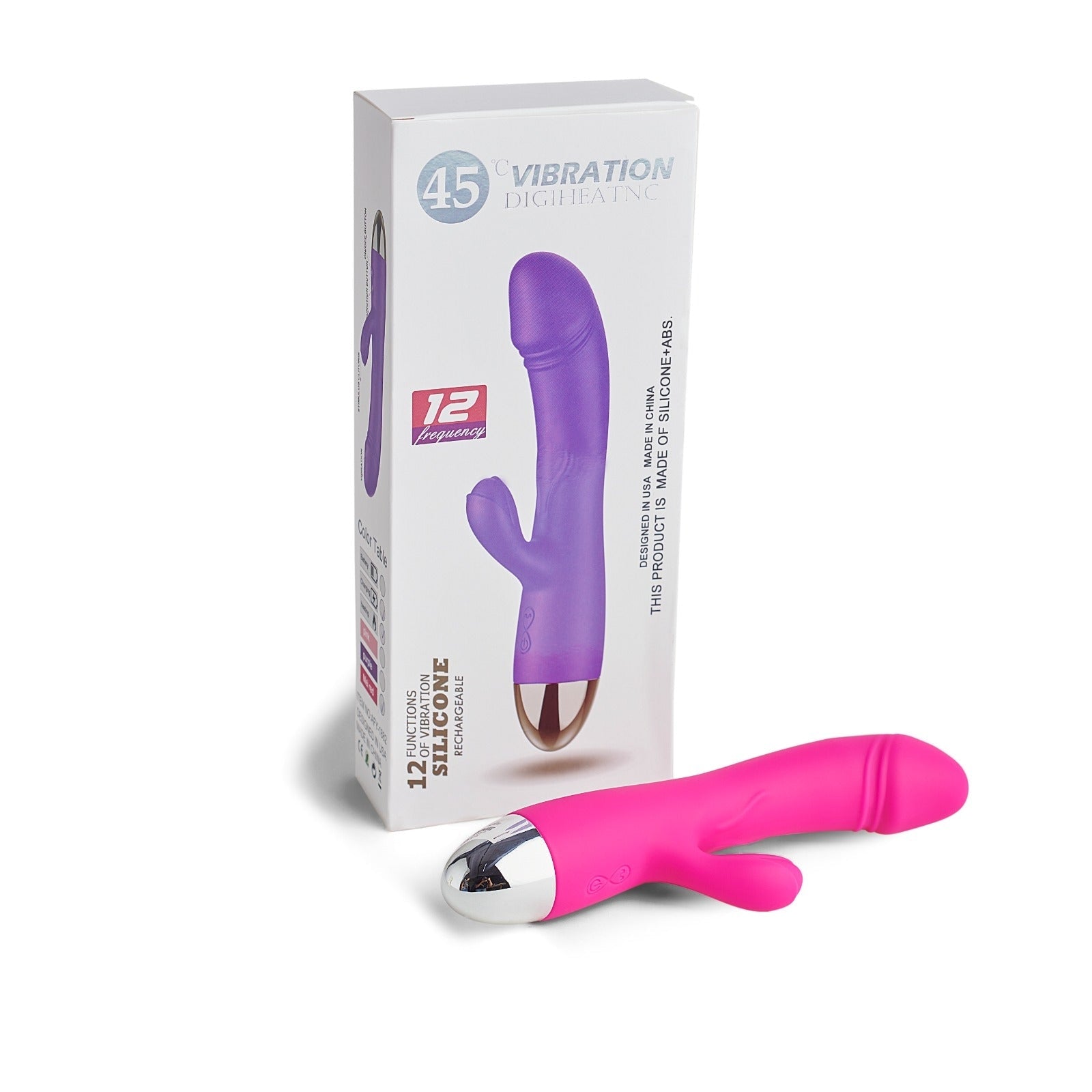 Heatnc 45 Personal Wellness Device – 12-Function Heated Silicone Body Massager