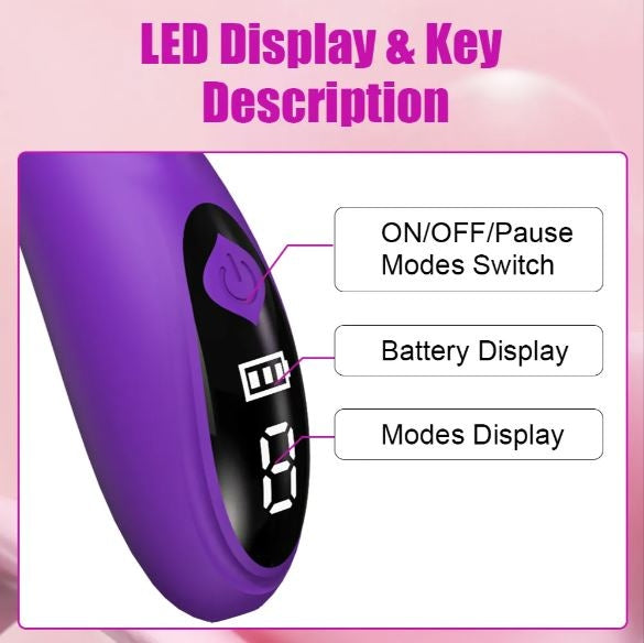 9-Mode Personal Wellness Device – Rechargeable Silicone Handheld Massager with LED Display
