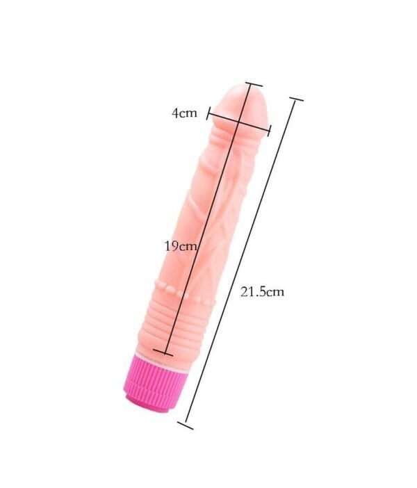 7-Inch Contoured Texture Personal Wellness Device - Adjustable Vibrating Silicone Massager