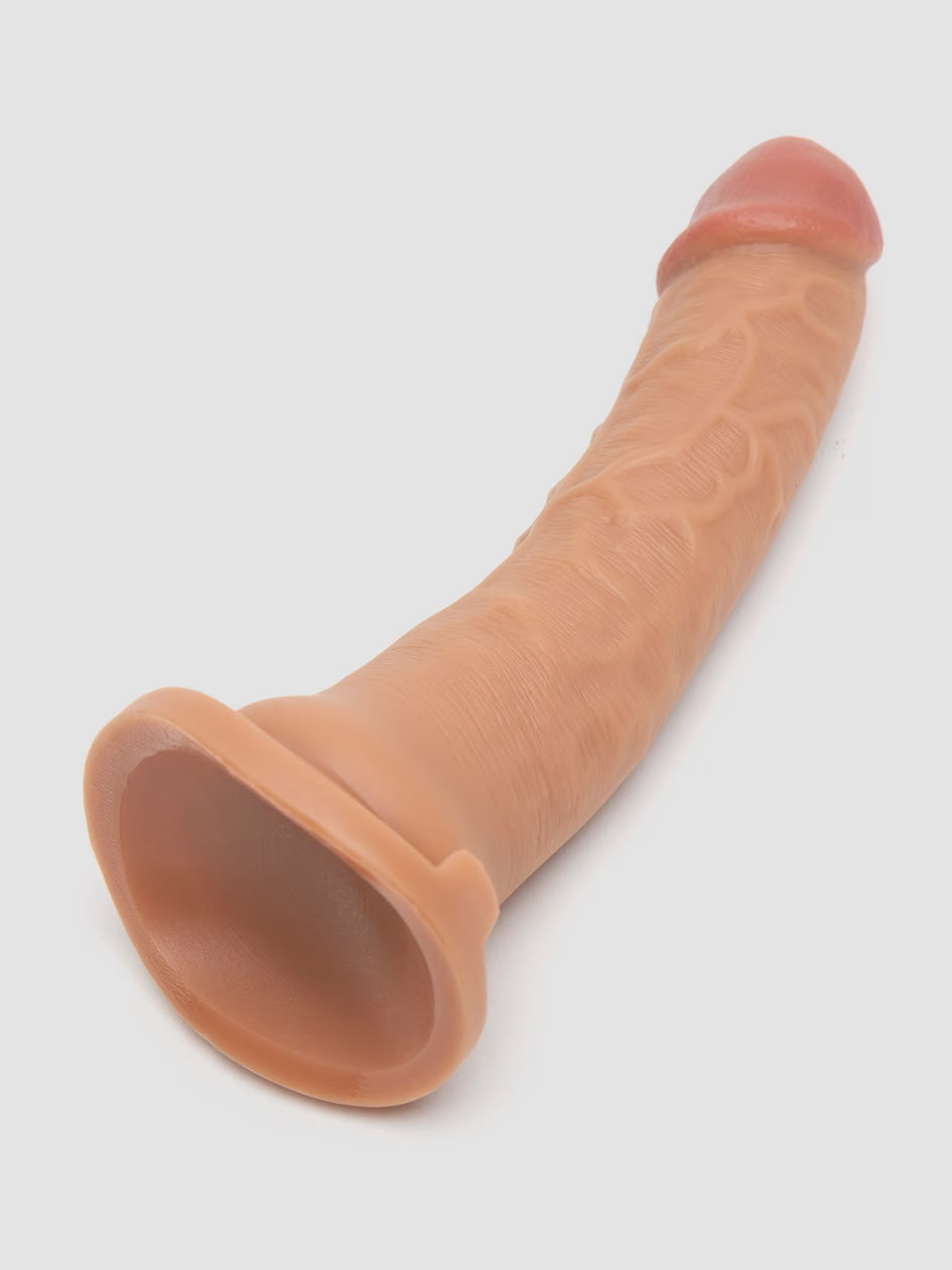 Silicone Personal Wellness Device - 7 Inch Contoured Texture with Suction Base