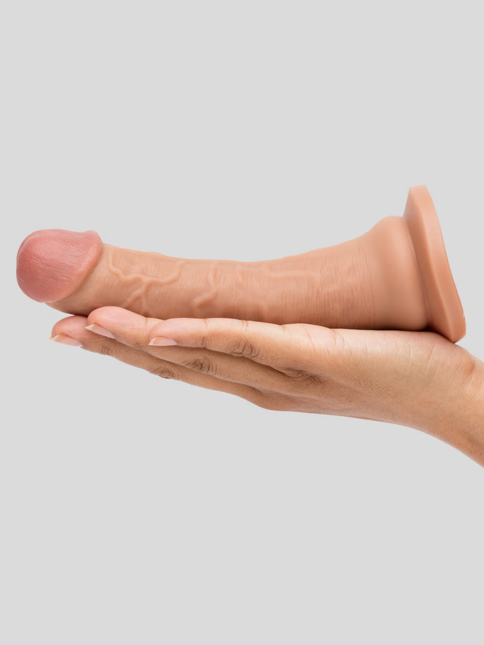Silicone Personal Wellness Device - 7 Inch Contoured Texture with Suction Base