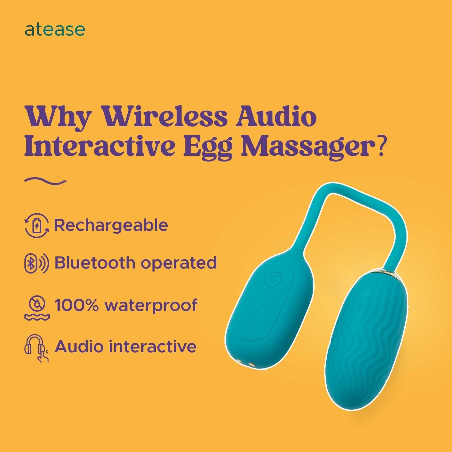 Natalya Audio-Responsive Personal Wellness Device – Wireless Bluetooth-Enabled Silicone Massager