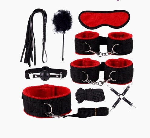 Premium 8-9 Piece Intimacy Wellness Kit - Soft Leather Comfort Accessories