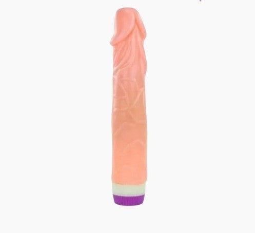 7-Inch Contoured Texture Personal Wellness Device - Adjustable Vibrating Silicone Massager
