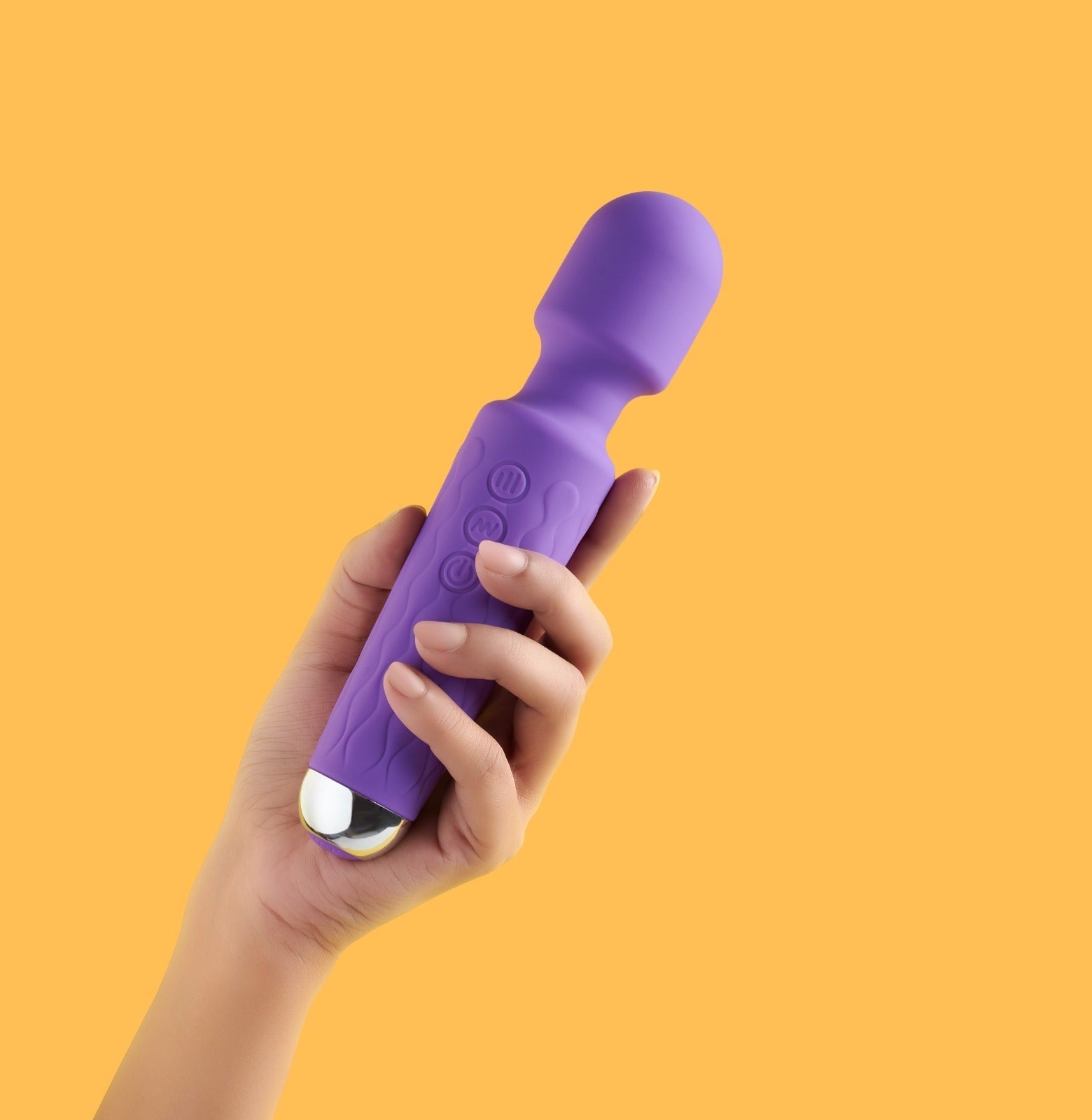 8-Inch Personal Wellness Wand - Rechargeable Silicone Body Massager