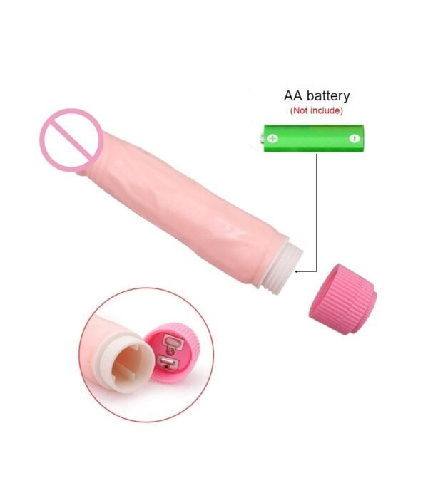 7-Inch Contoured Texture Personal Wellness Device - Adjustable Vibrating Silicone Massager