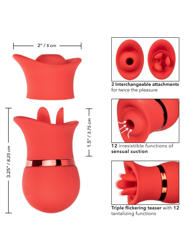 French Kiss Personal Wellness Set - Rechargeable 2-in-1 Silicone Sonic Massager